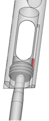 Kompressionsbolzen während Einsatz in den A3 Nagel